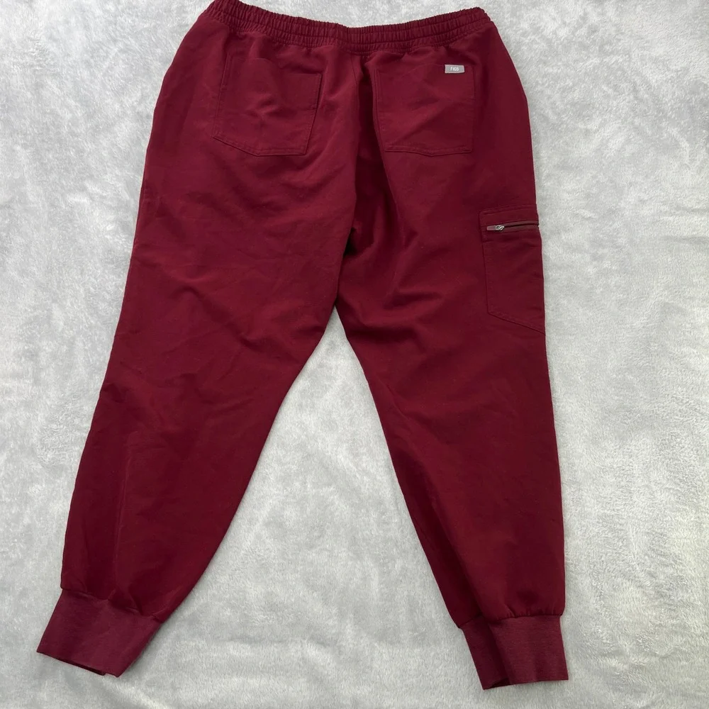 FIGS Maternity Scrub Set L/XL Burgundy Women Medical Jogger Uniform Set - Picture 14 of 16